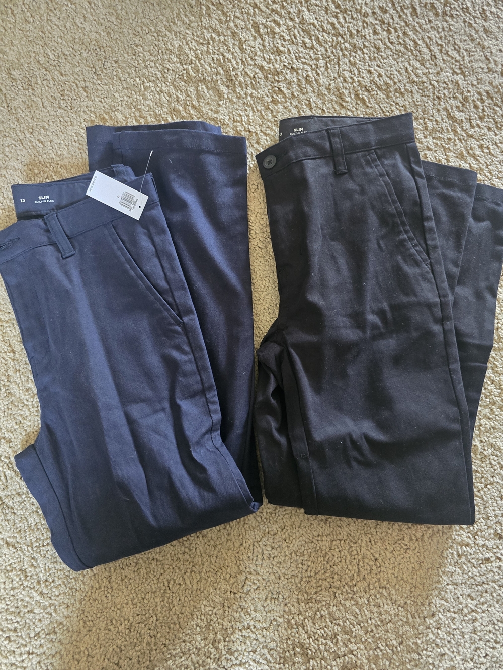 Old Navy Slim Uniform Pants Black & navy